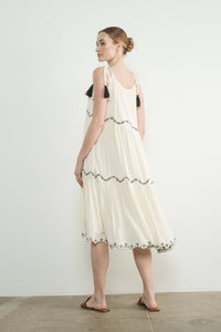 EMBROIDERED TIER DRESS