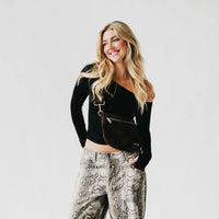 Faux Suede Westlyn Woven Bum Bag