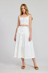 The Button Detail Midi Skirt