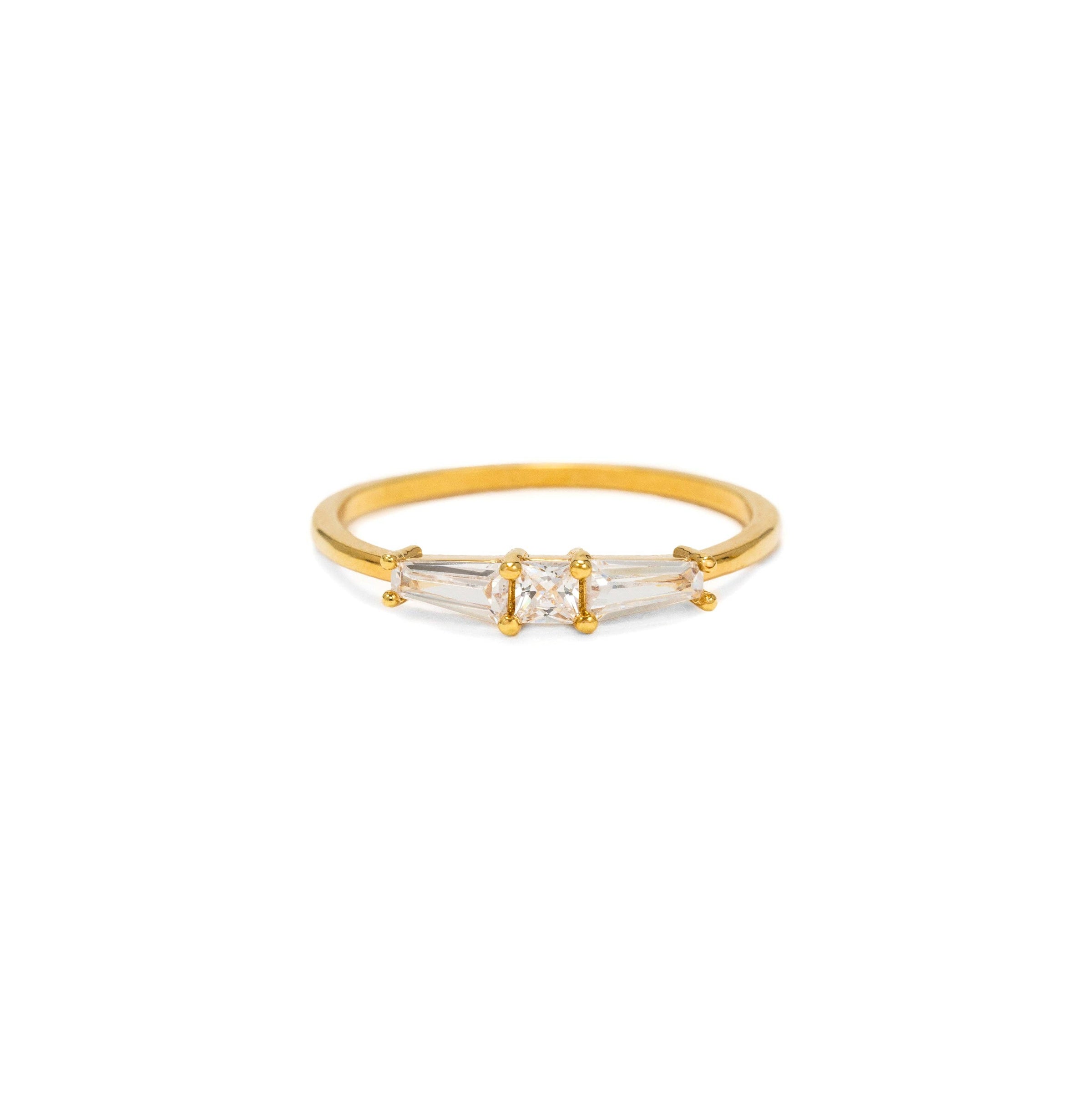 Tamara Ring | Vintage-Inspired CZ Ring | Gold Cocktail Ring