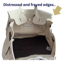 Canvas Tote Bag with Gold Buckle Hardware 