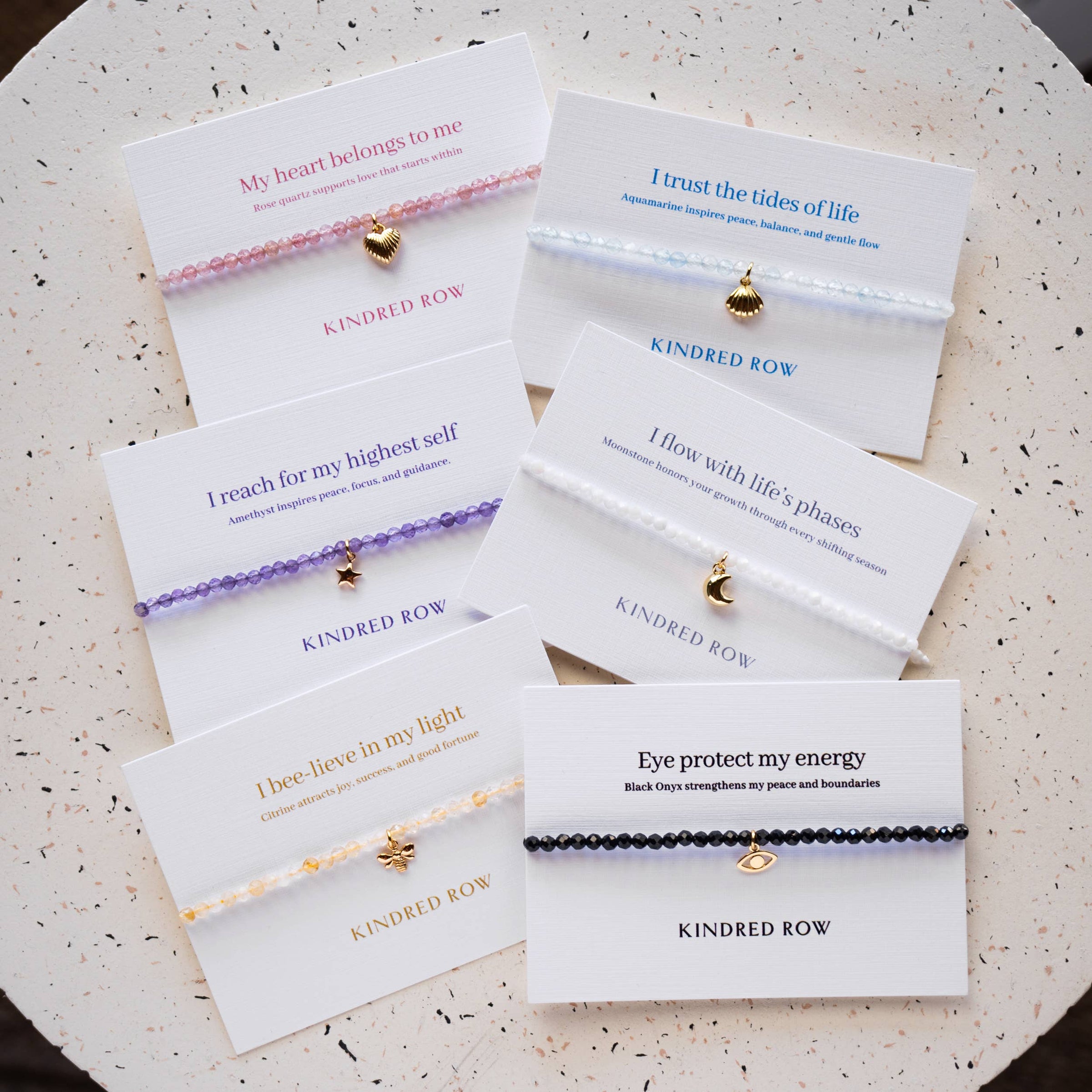 Citrine Bee Affirmation Charm Bracelet