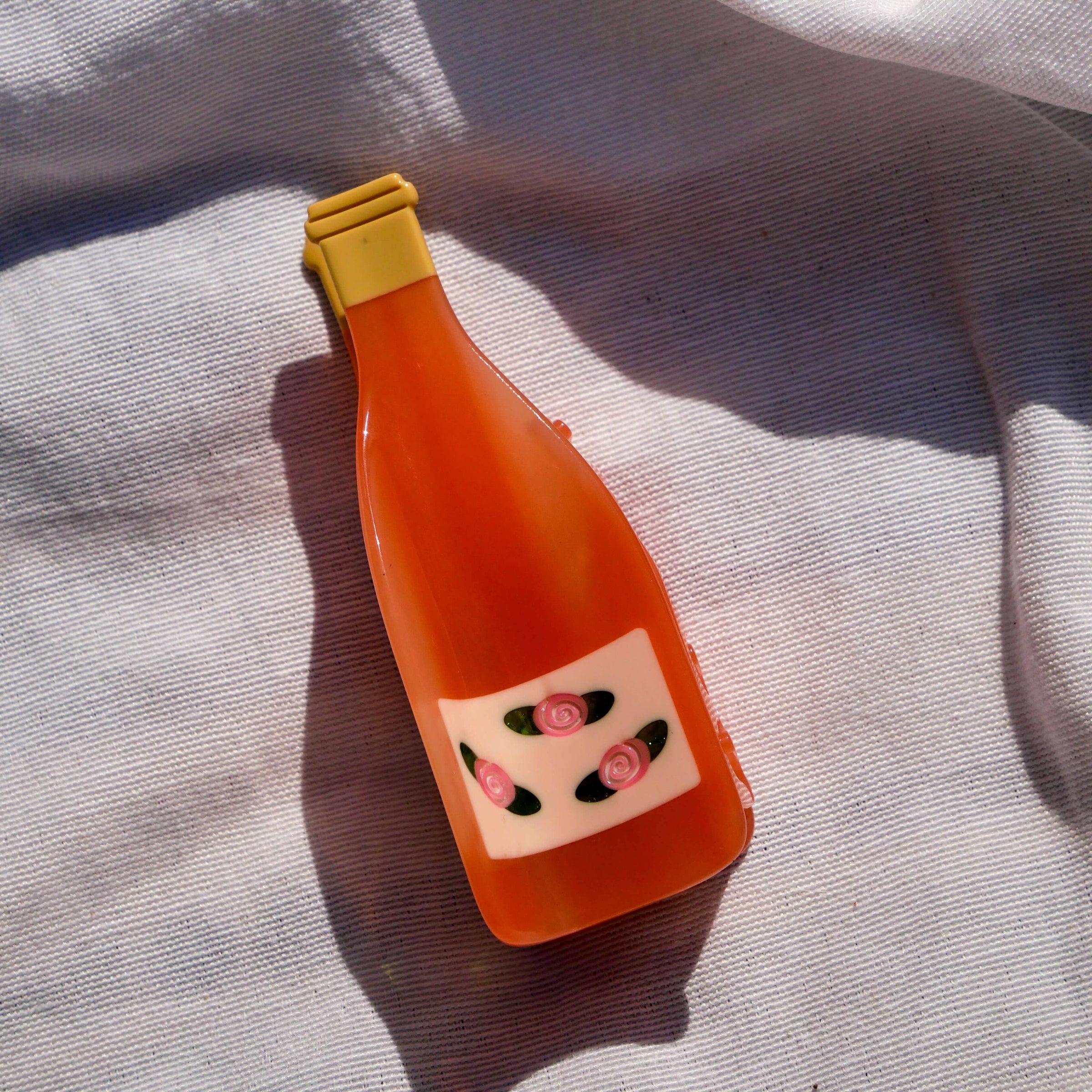 Large Rose Wine Bottle Hair Claw Clip