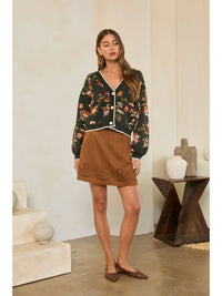 Skies are Blue Floral Scallop Cardigan