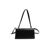 Abigail Clutch - Recycled Vegan Bag - Black Pleated