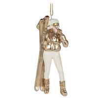 Drinking Skier Gal Ornament