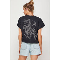 RIDE OR DIE VINTAGE GRAPHIC CROP TOP