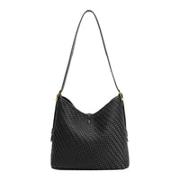Thalia Black Recycled Vegan Leather Tote Bag