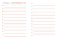 Bucket List Journal