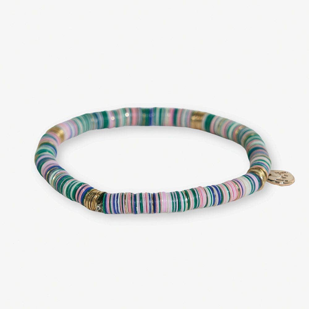 Grace Multi Mix Sequin Stretch Bracelet Kelly Green