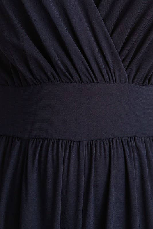 SURPLICE SLEEVELESS WAIST DEFINED CROPPED JUMPSUIT