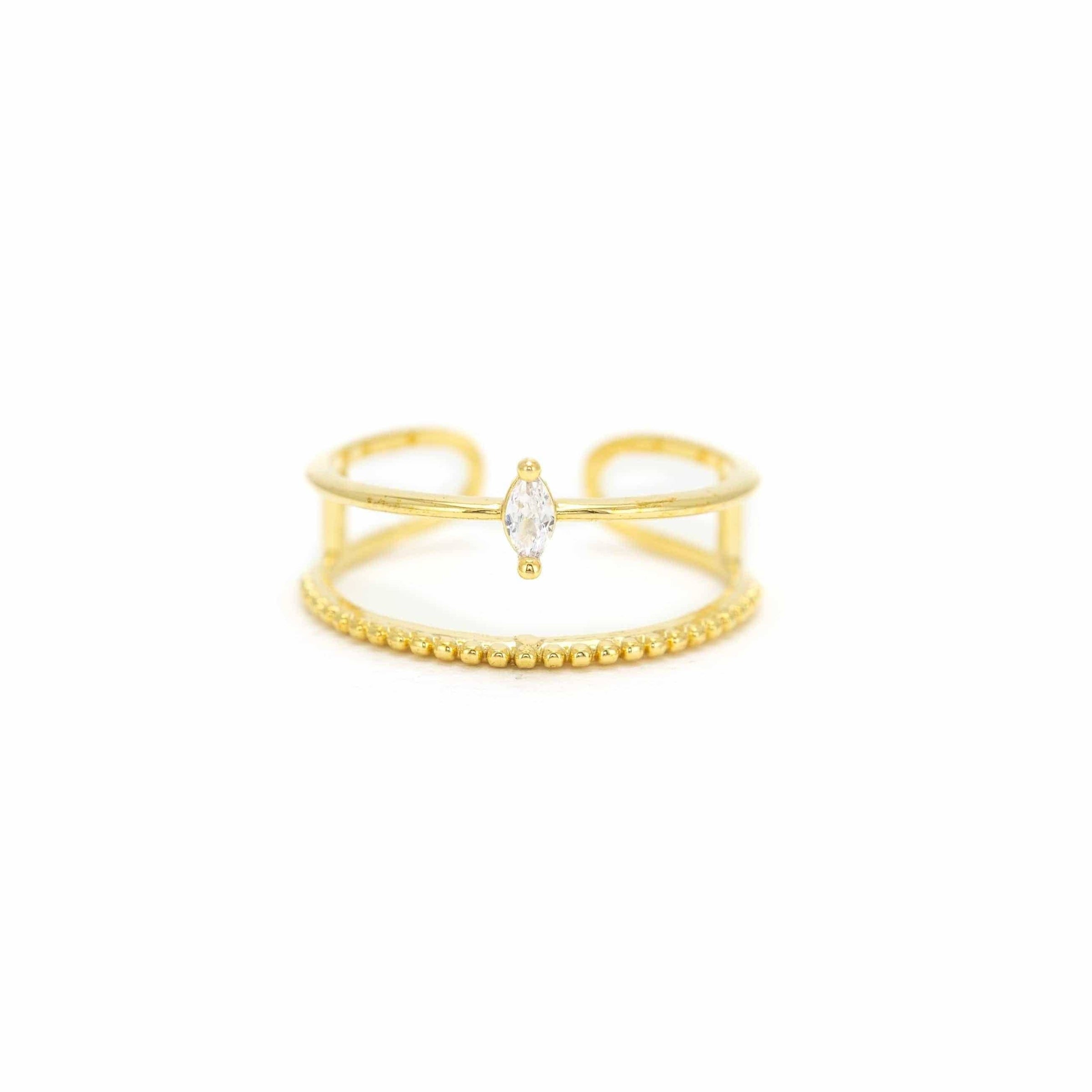 Marquise Ring | Stacked Look Ring | Cubic Zirconia Ring