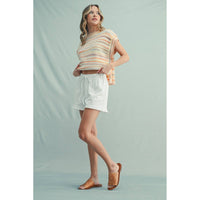 Ruffle Detail Knit Shorts