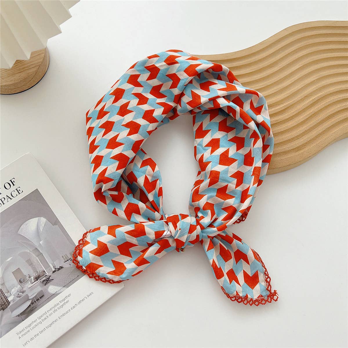 Cotton Linen Square Scarf