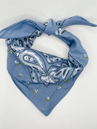 Mini bouquet bandana - soft blue
