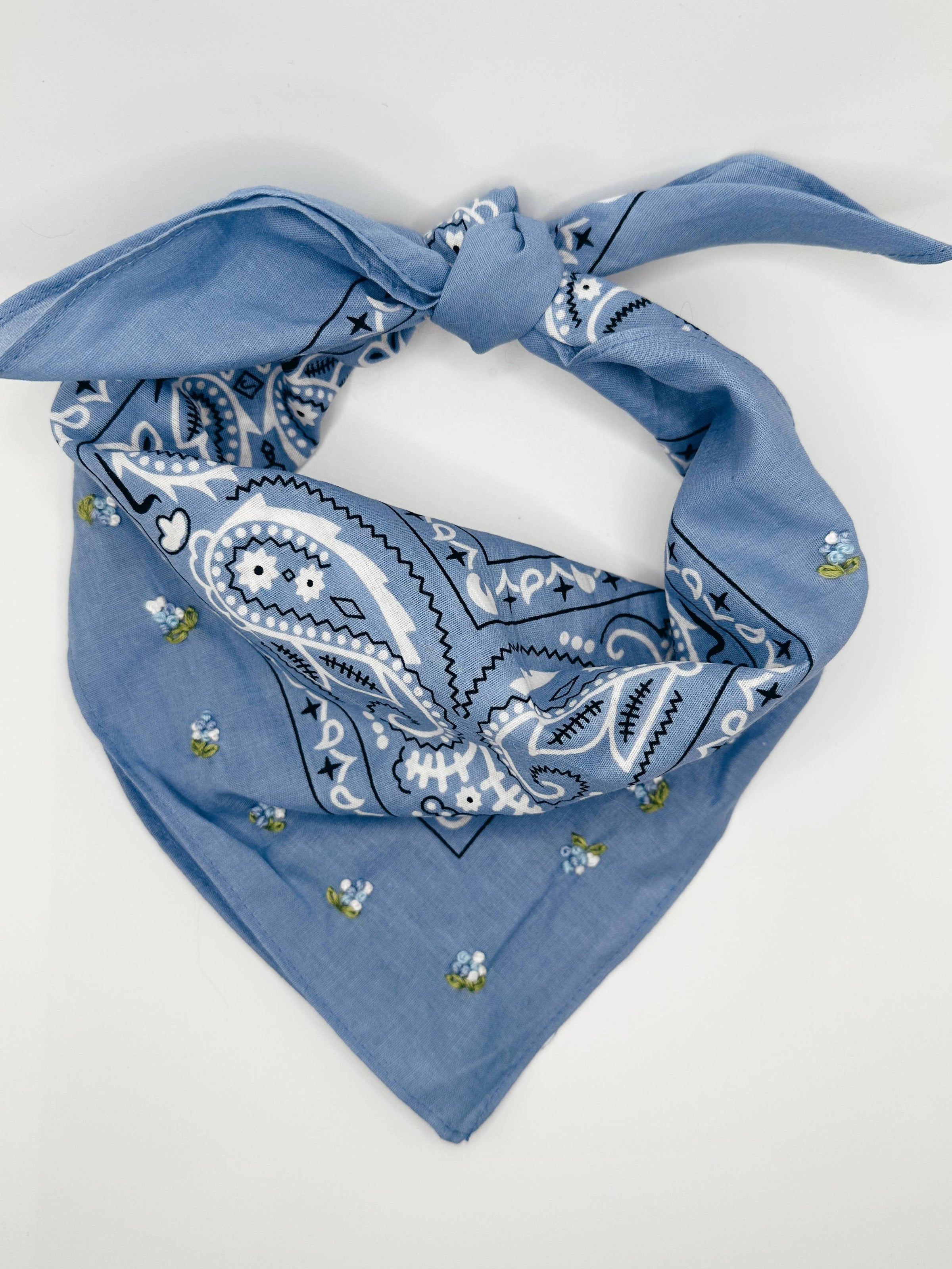 Mini bouquet bandana - soft blue