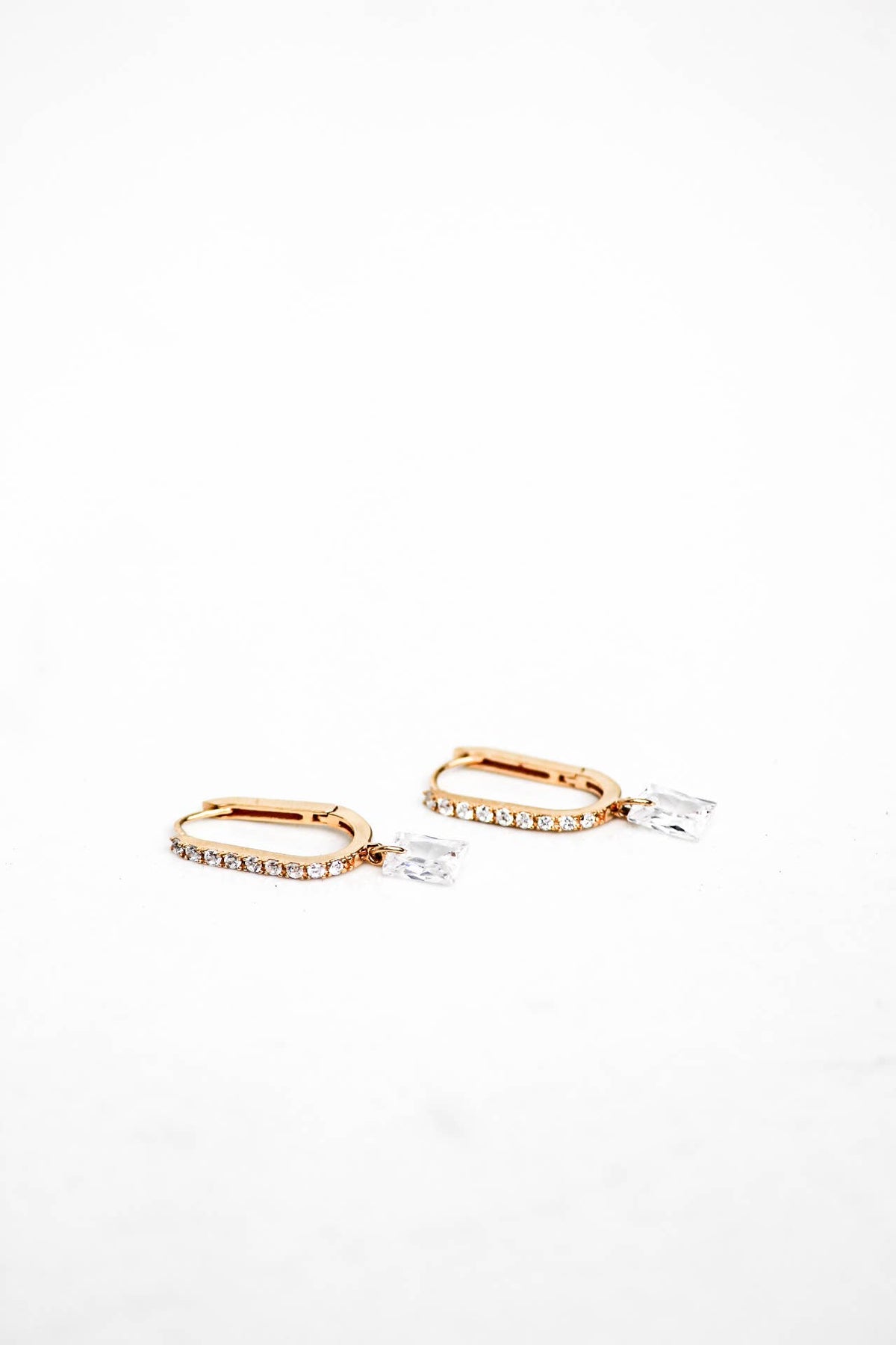 Bon Bon Rectangle Huggies - 14K Gold Vermeil