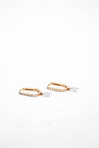 Bon Bon Rectangle Huggies - 14K Gold Vermeil