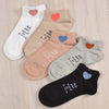 Embroidery Heart Ankle Socks