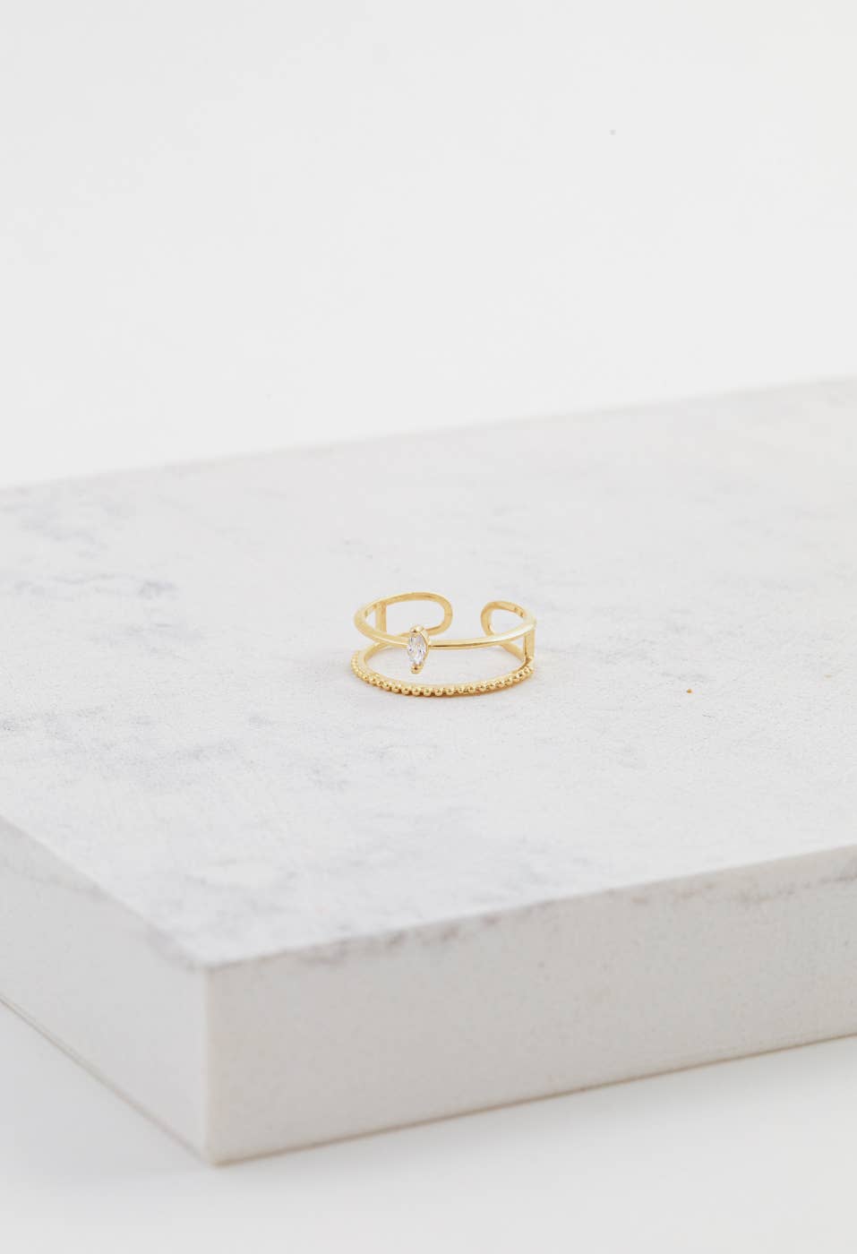 Marquise Ring | Stacked Look Ring | Cubic Zirconia Ring