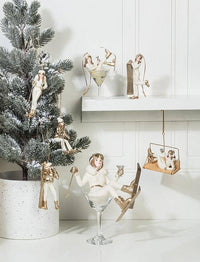 Drinking Skier Gal Ornament