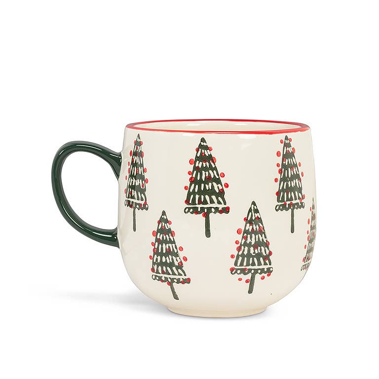 Christmas Tree Rounded Mug-3.5"H(14oz)