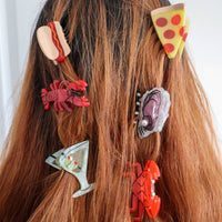 Mini Hot Dog Hair Claw Clip