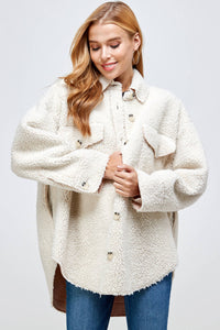 OVERSIZE SHEEP FUR BUTTON JACKET