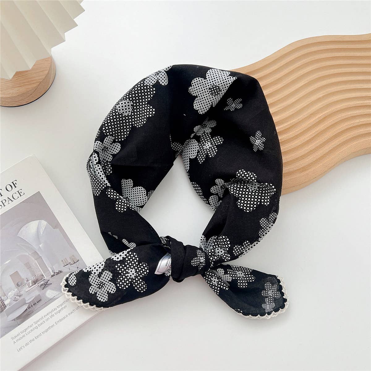 Cotton Linen Square Scarf