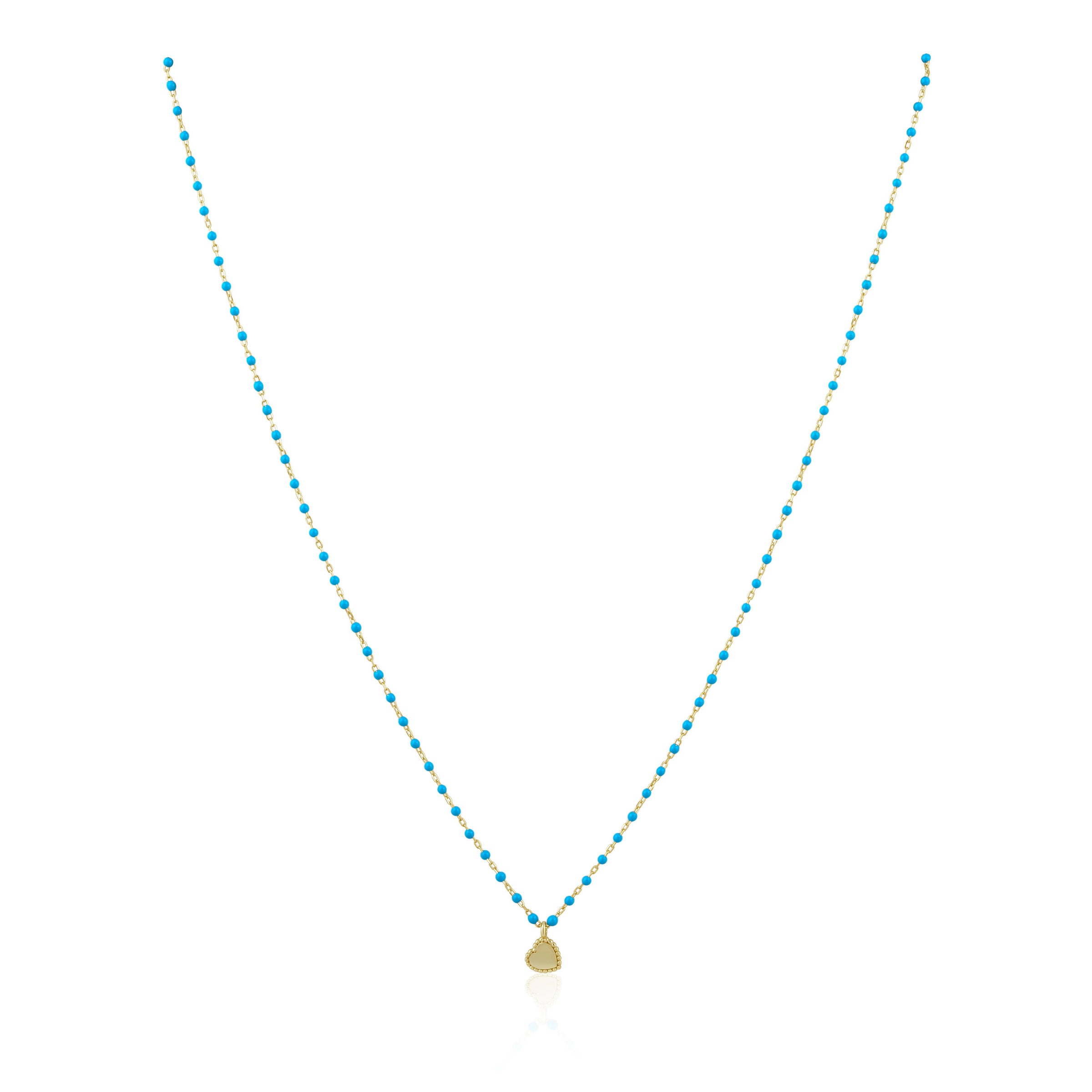Elsa Mini Heart Necklace Turquoise