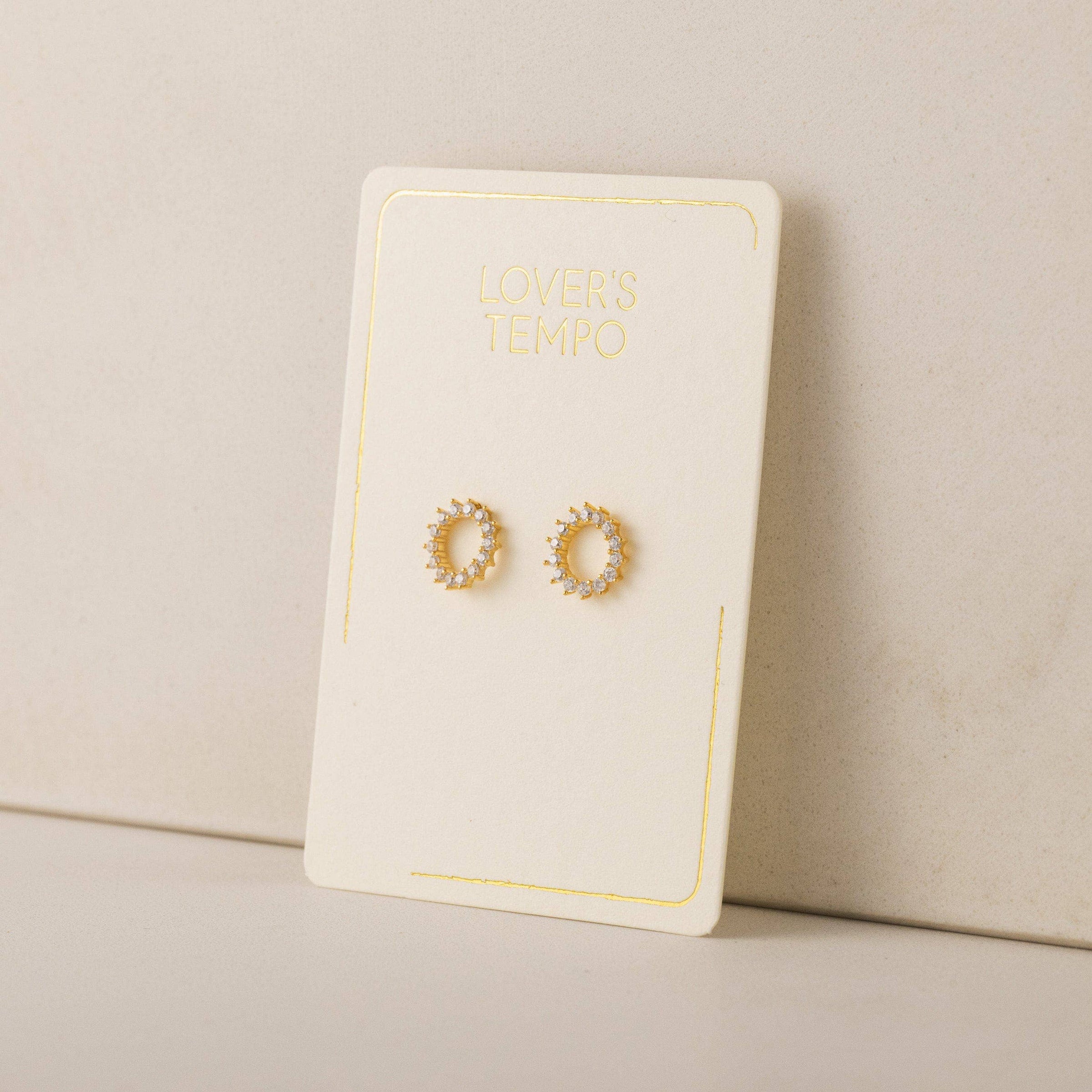 Halo Stud Earrings | Sunburst Studs | Crystal Stud Earrings