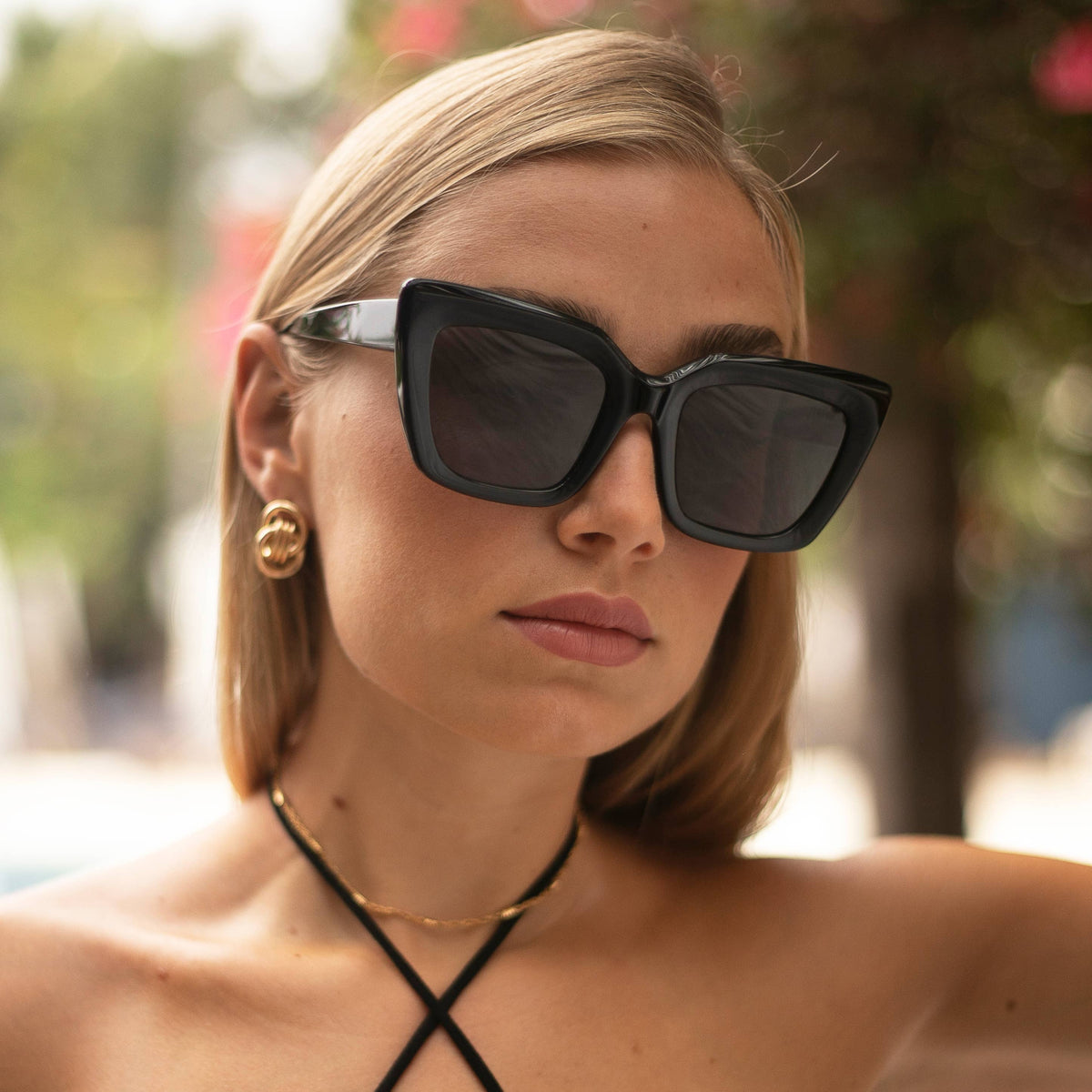 Portofino Acetate Oversized Cat Eye Sunglasses