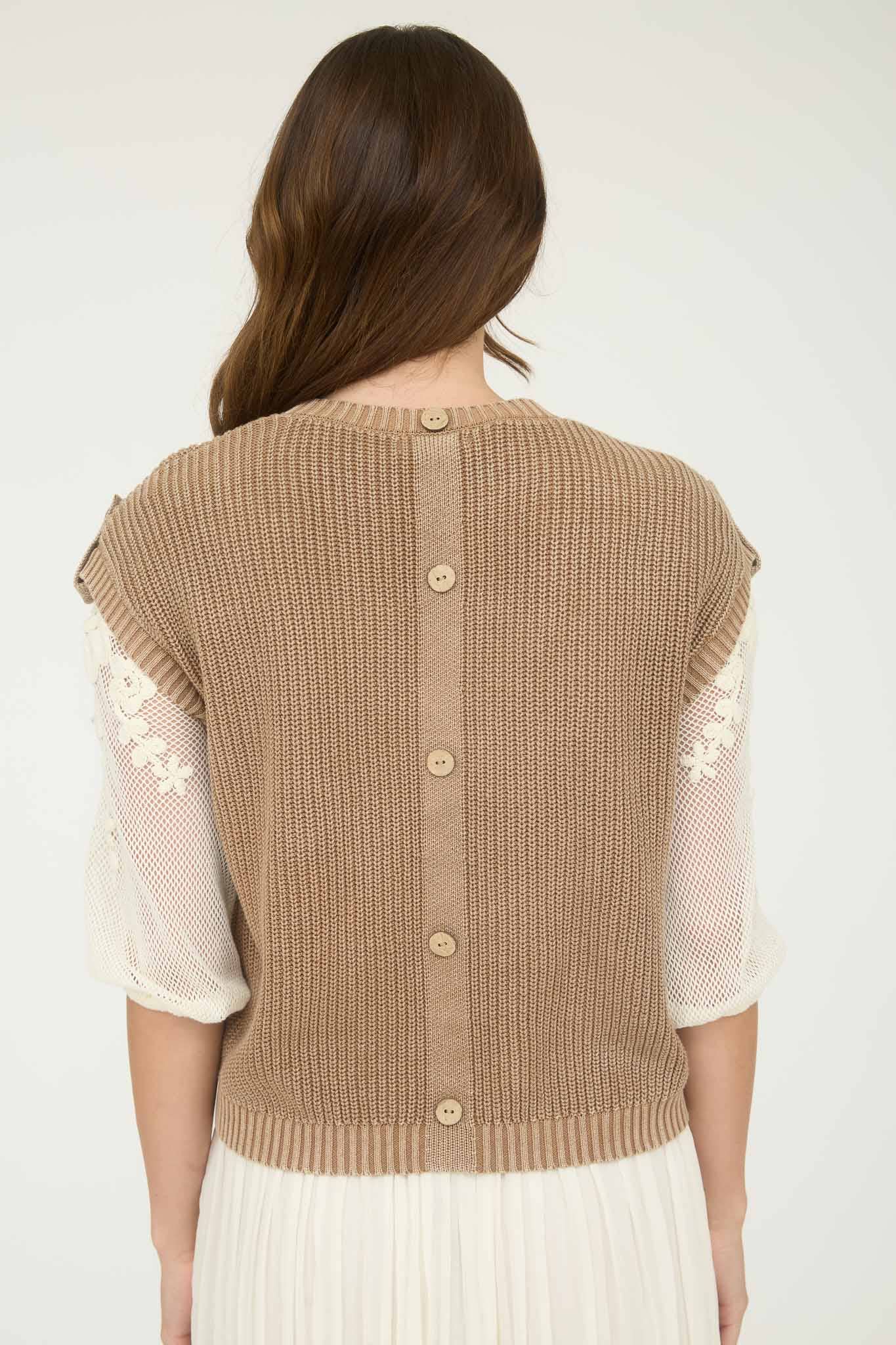 Washed Knit Pullover Sweater