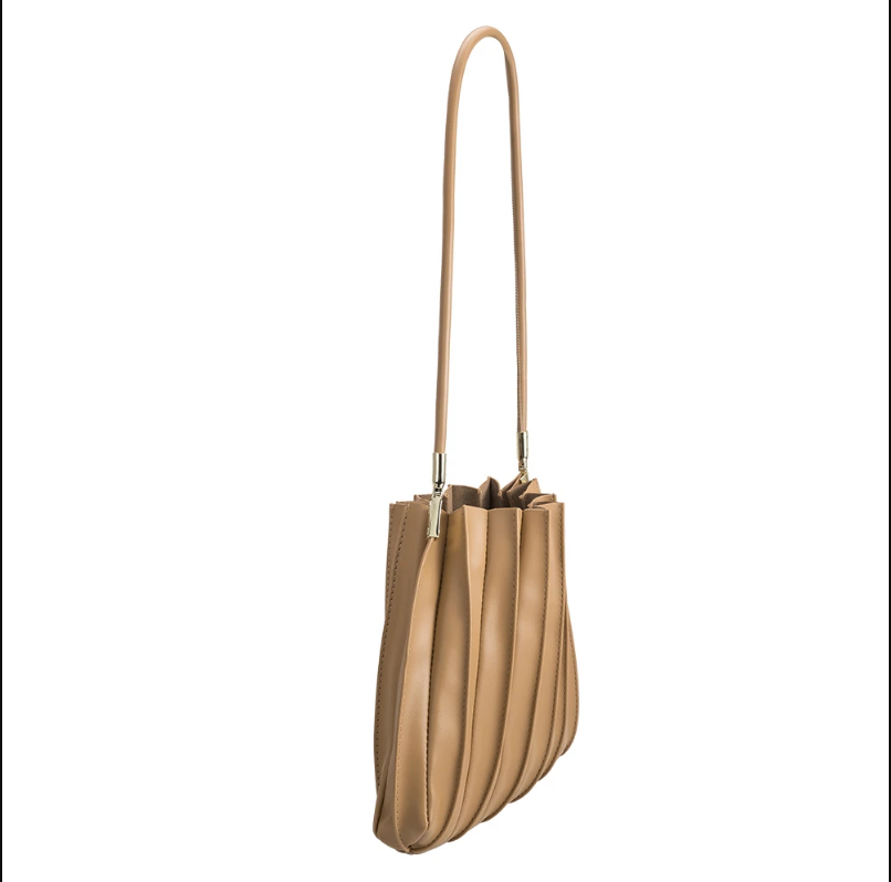 Carrie Pleated Vegan Shoulder Bag