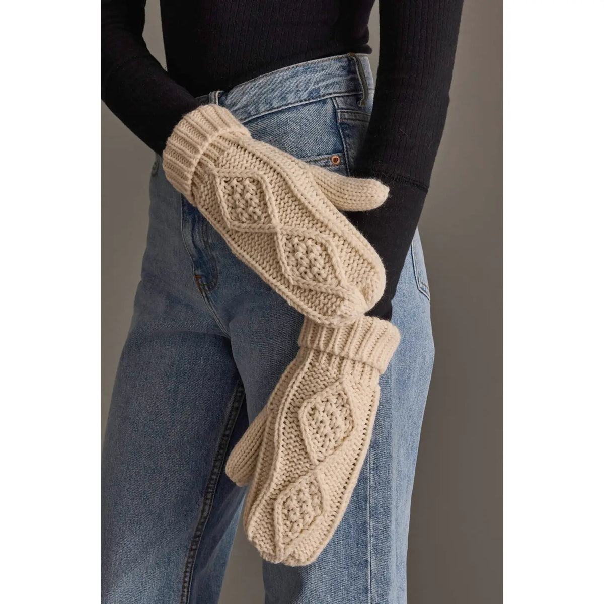Panache Cable Knit Mittens