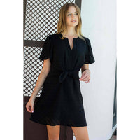 Short Sleeve Textured Dress