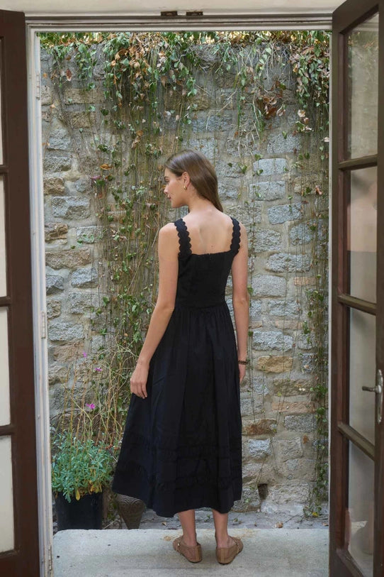 Midnight Garden Midi Dress