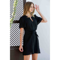 Short Sleeve Textured Dress