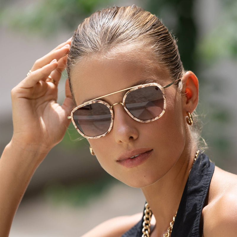 Weston Acetate Round Unisex Sunglasses - Pink