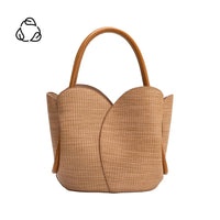 Tulip Tan Raffia Recycled Vegan Top Handle