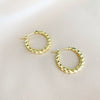 Day Break Braided Hoops Earrings Gold Filled