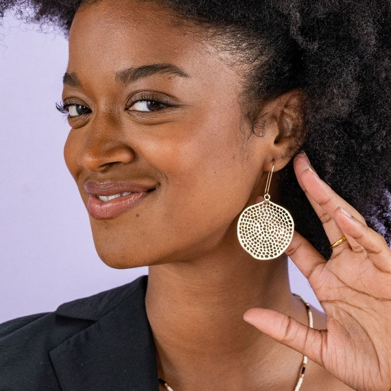 Gretchen Large Circle With Holes Earrings
