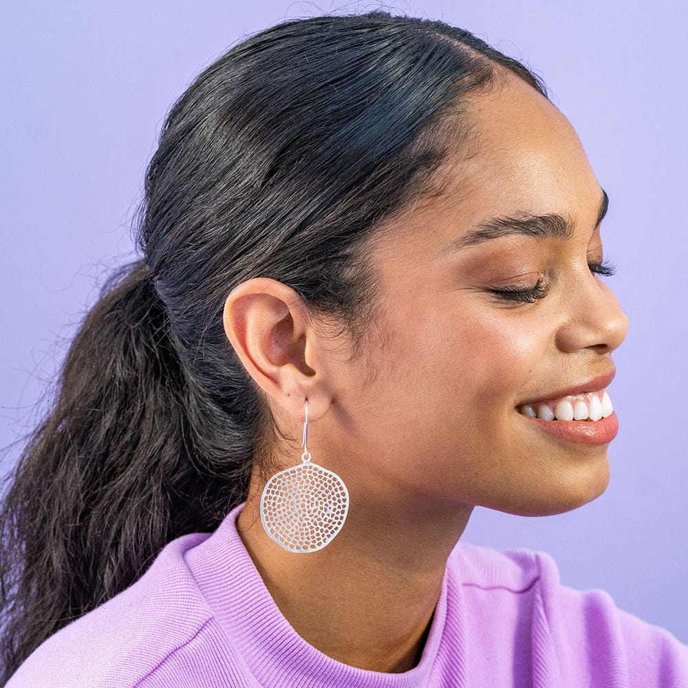 Gretchen Large Circle With Holes Earrings