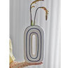 Ceramic O-Shaped Striped Vase