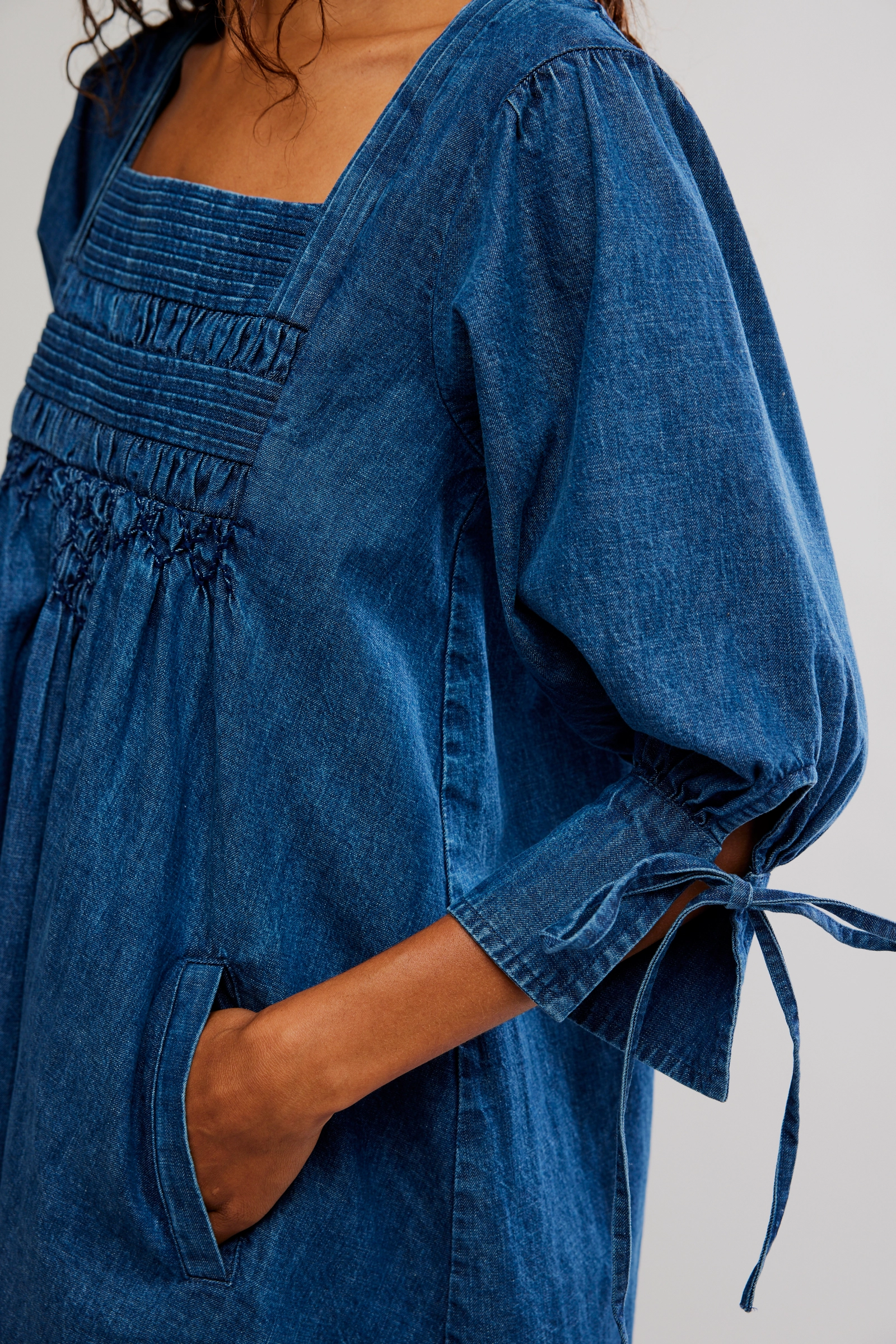 sonora denim mini dress Women's Free People Sonora Denim Mini Dress