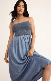 BAYSIDE CHAMBRAY MAXI DRESS