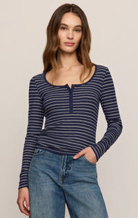 Z Supply Andie Striped Henley Top