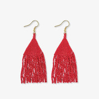 Lexi Solid Beaded Fringe Earrings