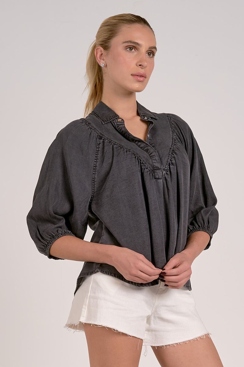 Bubble Sleeve Top