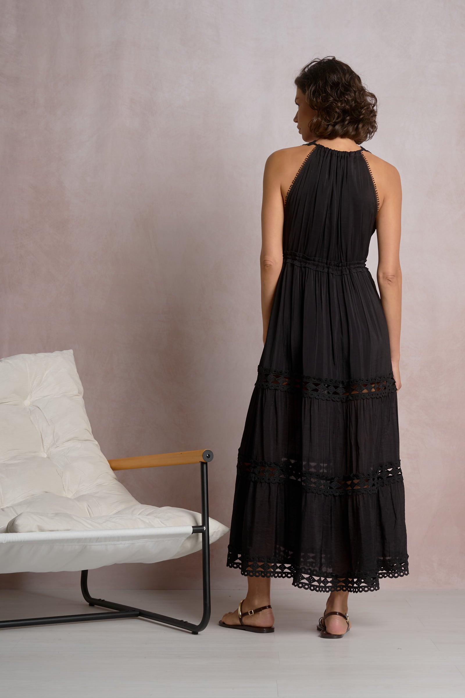 Black woven dress